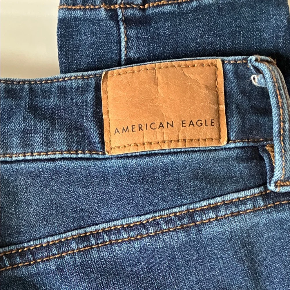 American Eagle Outfitters Women's Dark Blue Super High-Rise Jegging Size 4 Short - Picture 7 of 7